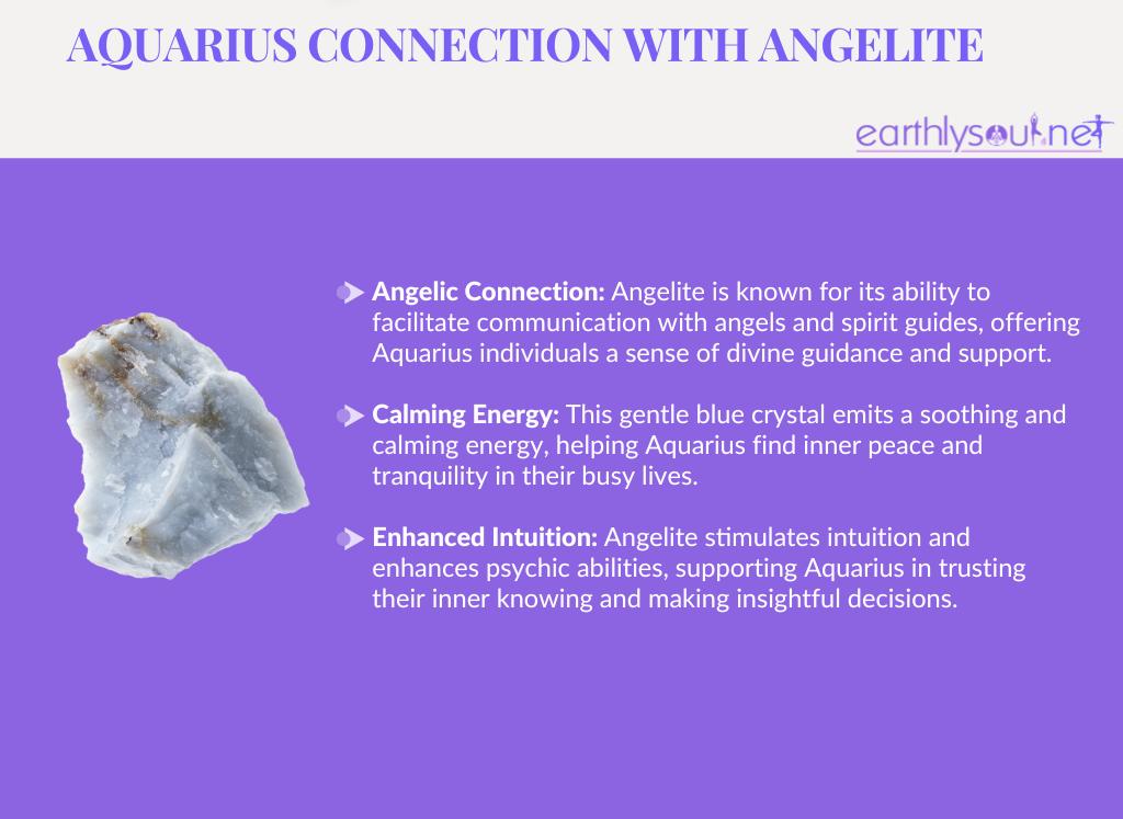 Angelite for aquarius: angelic connection, calming energy, and enhanced intuition