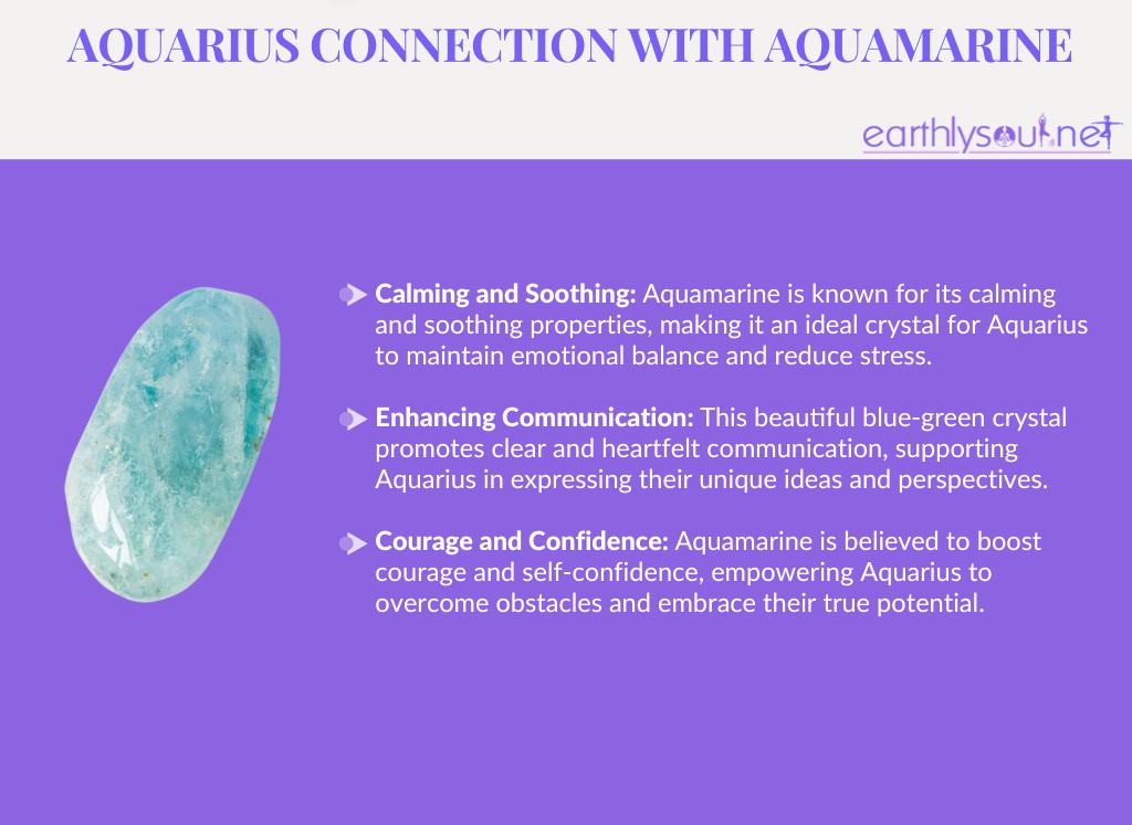 Aquamarine for aquarius: calming and soothing, enhancing communication, and courage and confidence