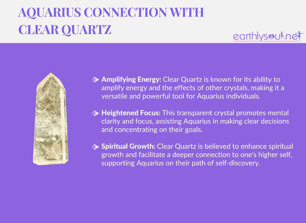 Clear quartz for aquarius: amplifying energy, heightened focus, and spiritual growth