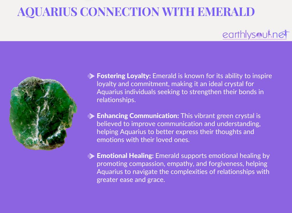 Emerald for aquarius: fostering loyalty, enhancing communication, and emotional healing