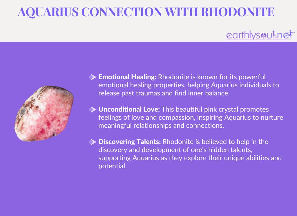 Rhodonite for aquarius: emotional healing, unconditional love, and discovering talents