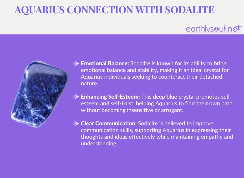 Sodalite for aquarius: emotional balance, enhancing self-esteem, and clear communication