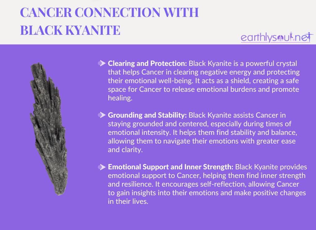 Black kyanite for cancer: clearing, grounding, and emotional support