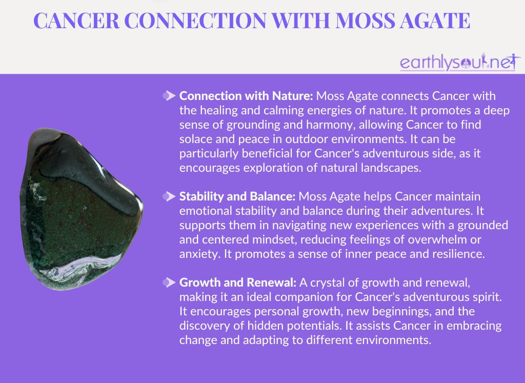 Moss agate for cancer: connection with nature, stability, and growth