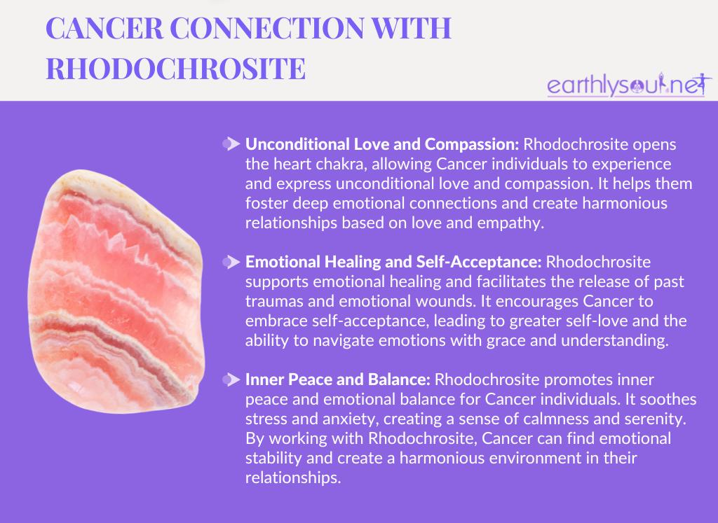 Rhodochrosite for cancer: unconditional love, emotional healing, and inner peace