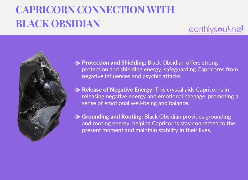 Black obsidian for capricorns: protection and shielding, release of negative energy, grounding and rooting