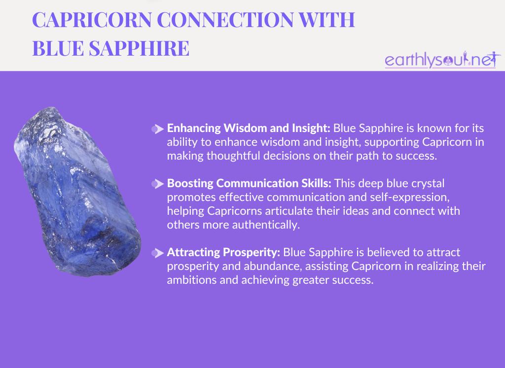 Blue sapphire for capricorn: enhancing wisdom and insight, boosting communication skills, and attracting prosperity