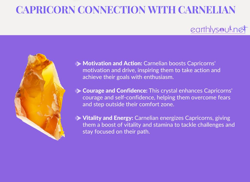 Carnelian for capricorns: motivation and action, courage and confidence, vitality and energy