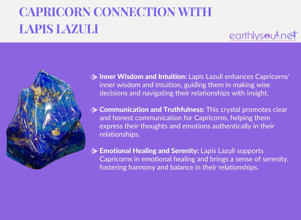 Lapis lazuli for capricorns: inner wisdom and intuition, communication and truthfulness, emotional healing and serenity