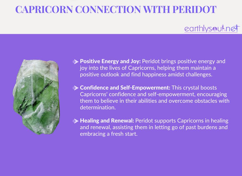 Peridot for capricorns: positive energy and joy, confidence and self-empowerment, healing and renewal