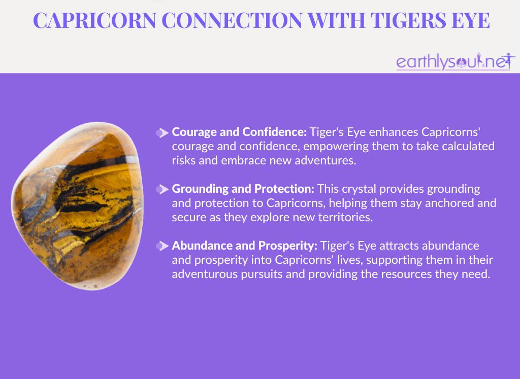 Tigers eye for adventurous capricorns: courage and confidence, grounding and protection, abundance and prosperity