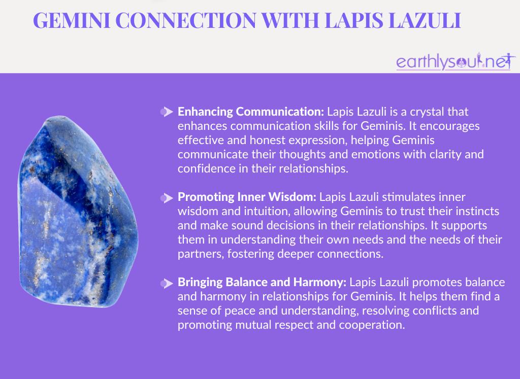 Lapis lazuli for geminis communication and balance: enhancing communication, promoting inner wisdom, bringing balance and harmony