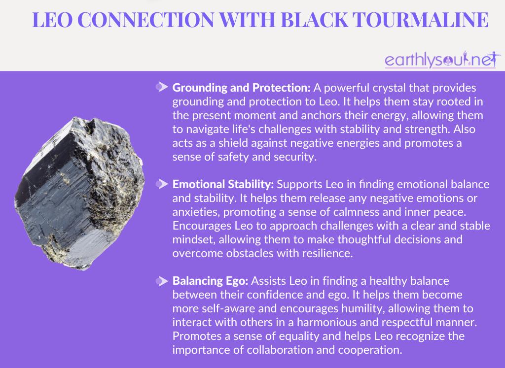 Black tourmaline for leo: grounding and protection, emotional stability, balancing ego
