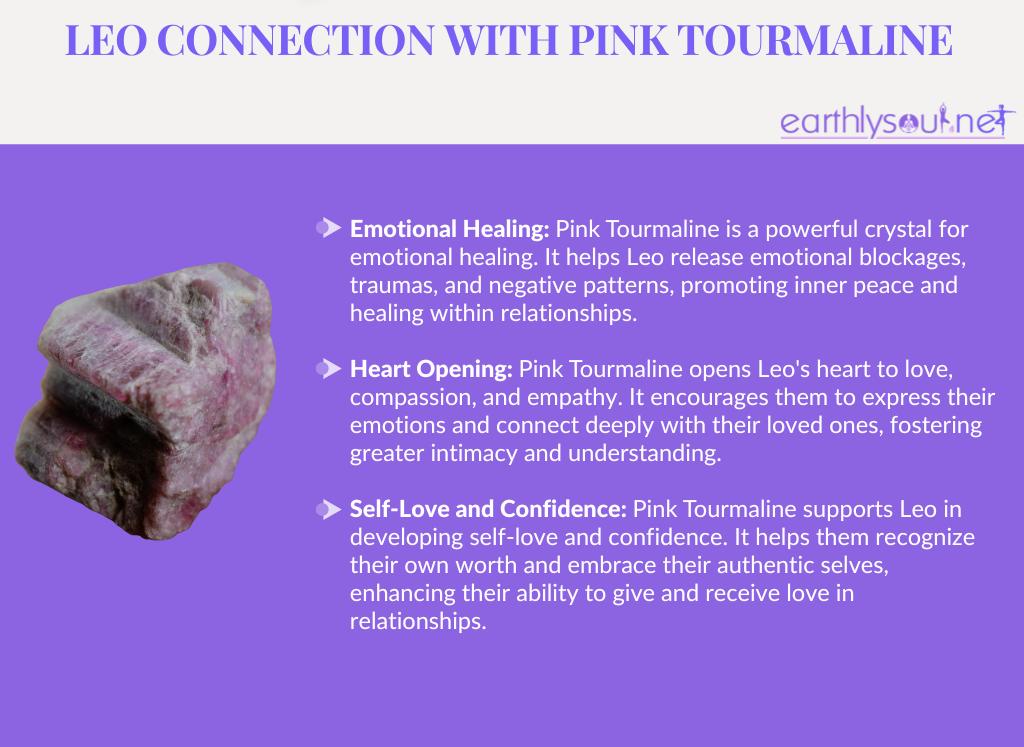 Pink tourmaline for leo: emotional healing, heart opening, self-love, and confidence