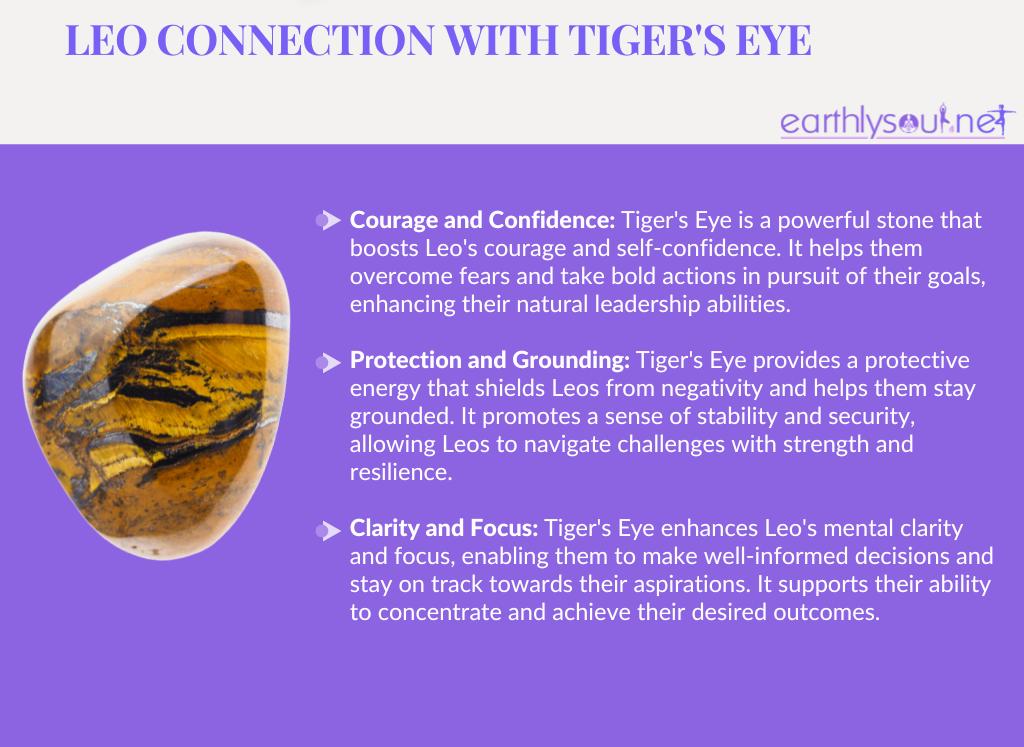 Tigers eye for leo: courage and confidence, protection and grounding, clarity and focus