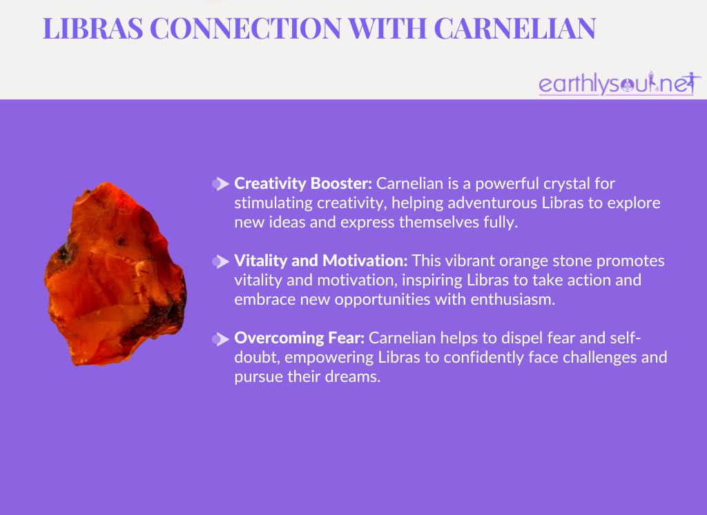 Carnelian for adventurous libras: creativity booster, vitality and motivation, and overcoming fear