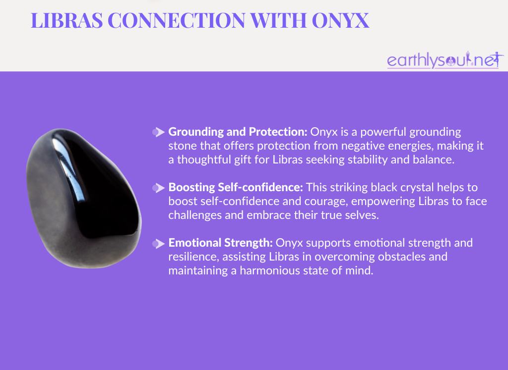 Onyx for libras: grounding and protection, boosting self-confidence, and emotional strength