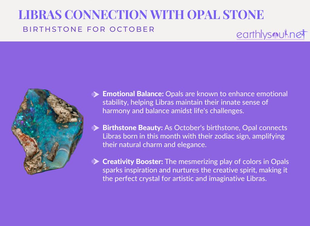 Libras connection with opal stone