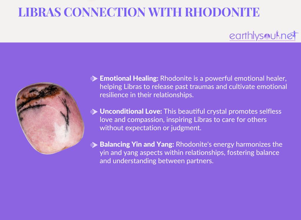 Rhodonite for libras: emotional healing, unconditional love, and balancing yin and yang