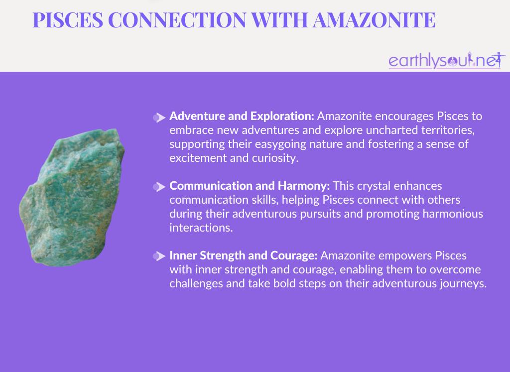 Amazonite for the adventurous pisces: adventure, communication, and inner strength