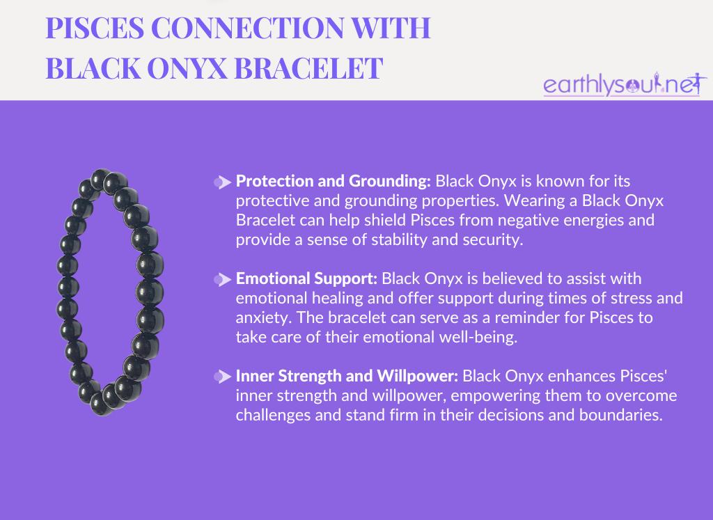 Black onyx bracelet for pisces: protection, emotional support, and inner strength