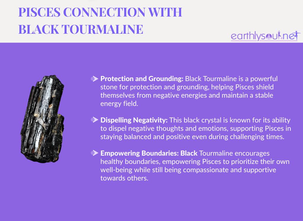 Black tourmaline for pisces: protection and grounding, dispelling negativity, and empowering boundaries
