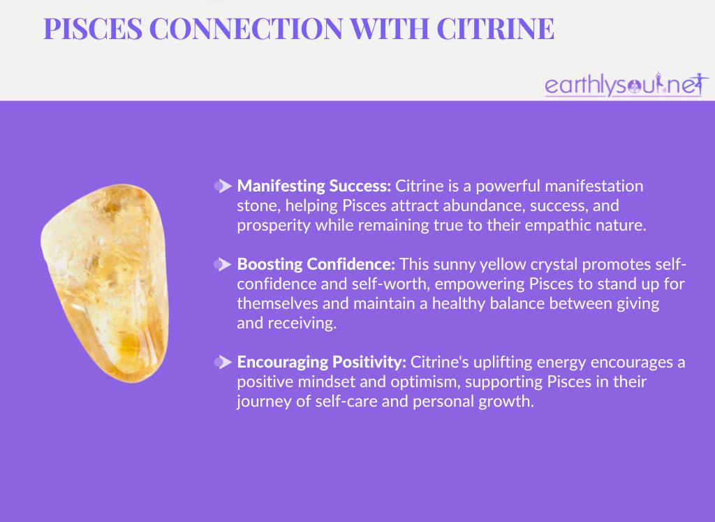 Citrine for pisces: manifesting success, boosting confidence, and encouraging positivity