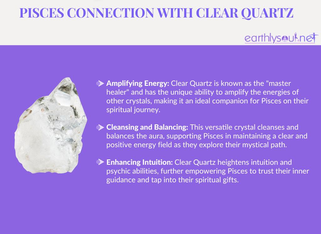 Clear quartz for pisces: amplifying energy, cleansing and balancing, and enhancing intuition