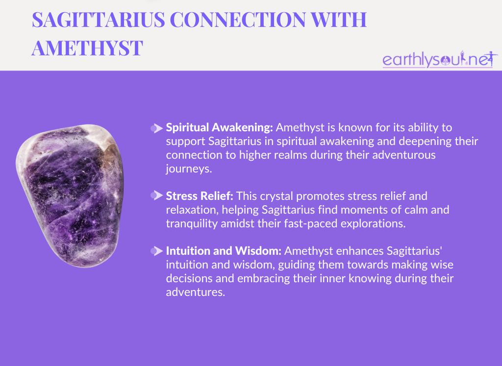 Amethyst for sagittarius: spiritual awakening, stress relief, and intuition and wisdom