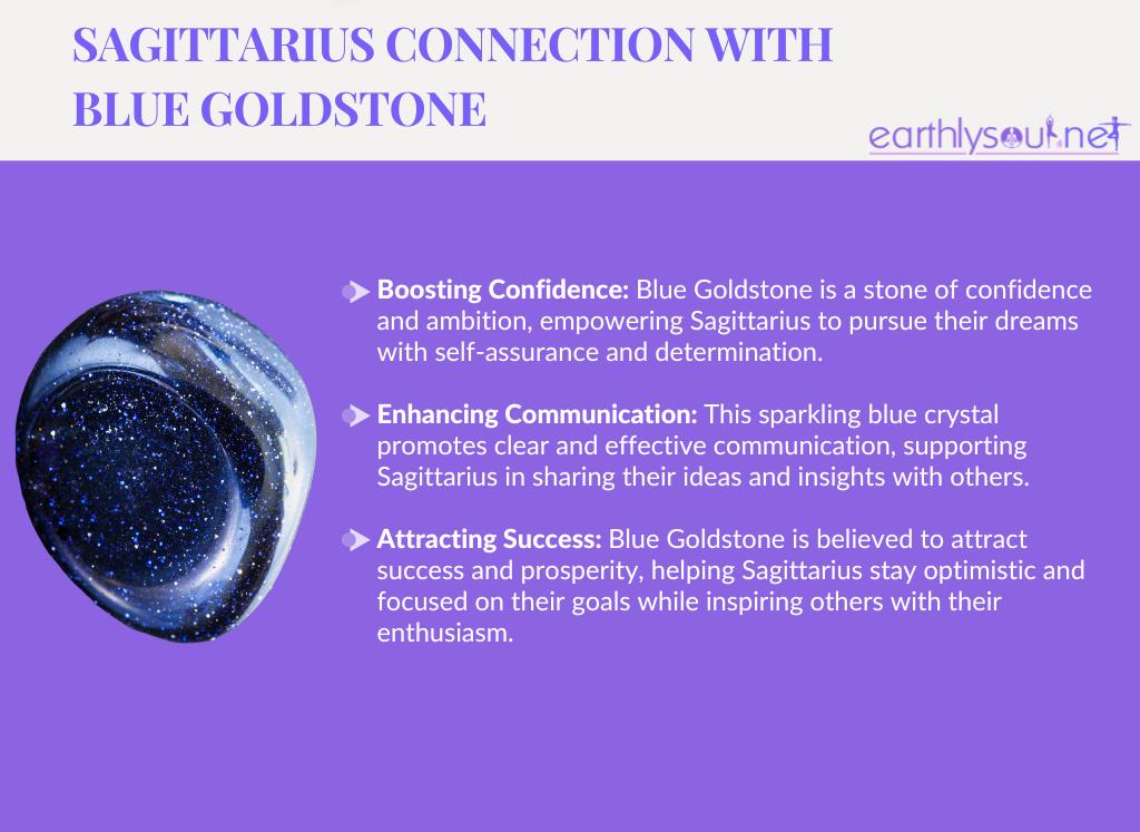 Blue goldstone for sagittarius: boosting confidence, enhancing communication, and attracting success