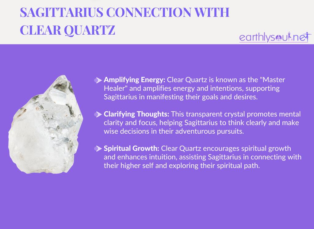 Clear quartz for sagittarius: amplifying energy, clarifying thoughts, and spiritual growth