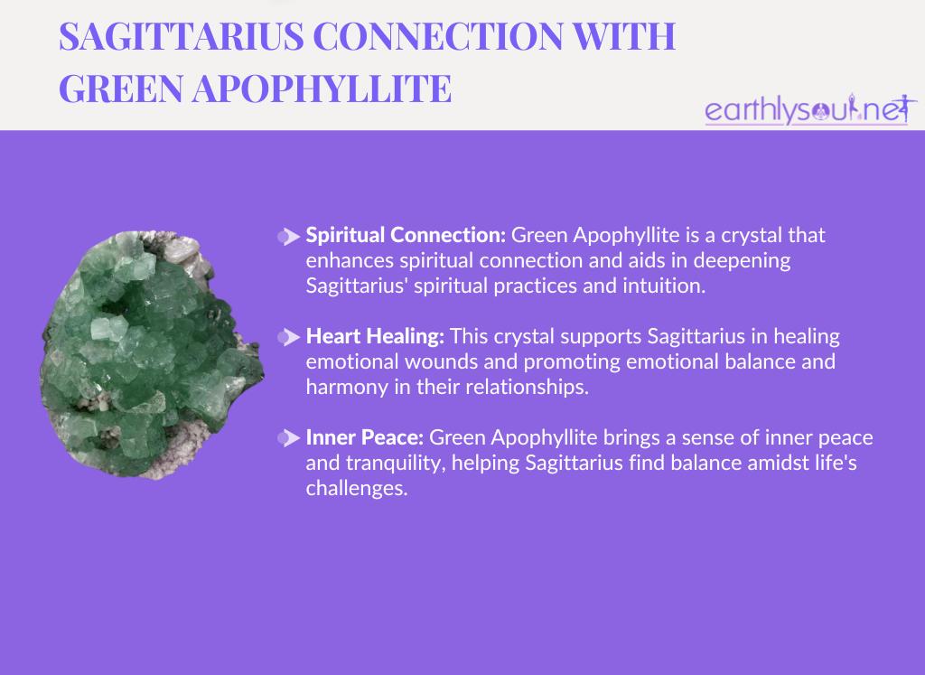 Green apophyllite for sagittarius: spiritual connection, heart healing, and inner peace