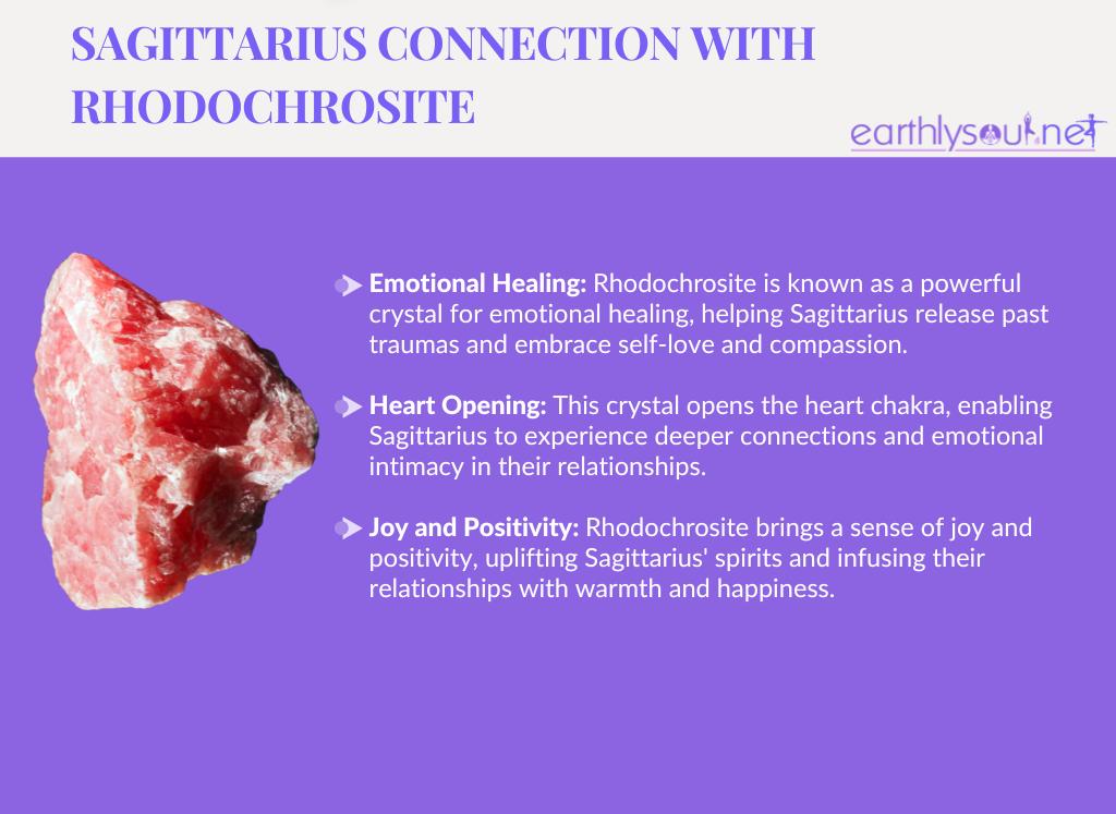 Rhodochrosite for sagittarius: emotional healing, heart opening, and joy and positivity