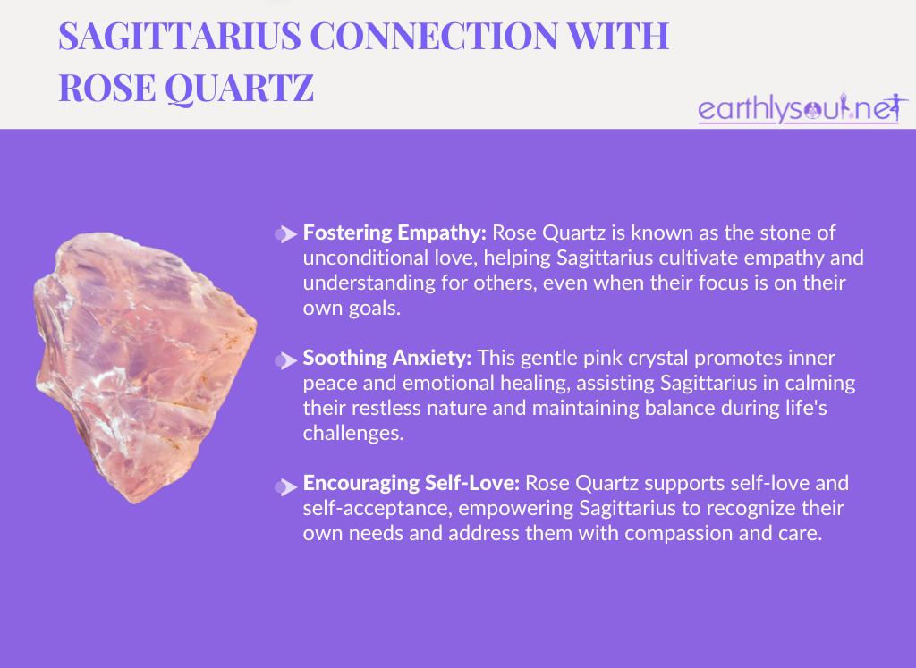 Rose quartz for sagittarius: fostering empathy, soothing anxiety, and encouraging self-love