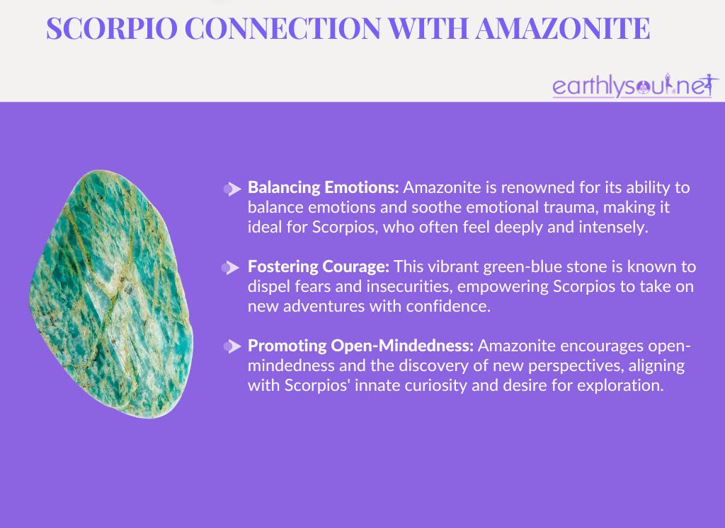 Amazonite for adventurous scorpios: balancing emotions, fostering courage, promoting open-mindedness
