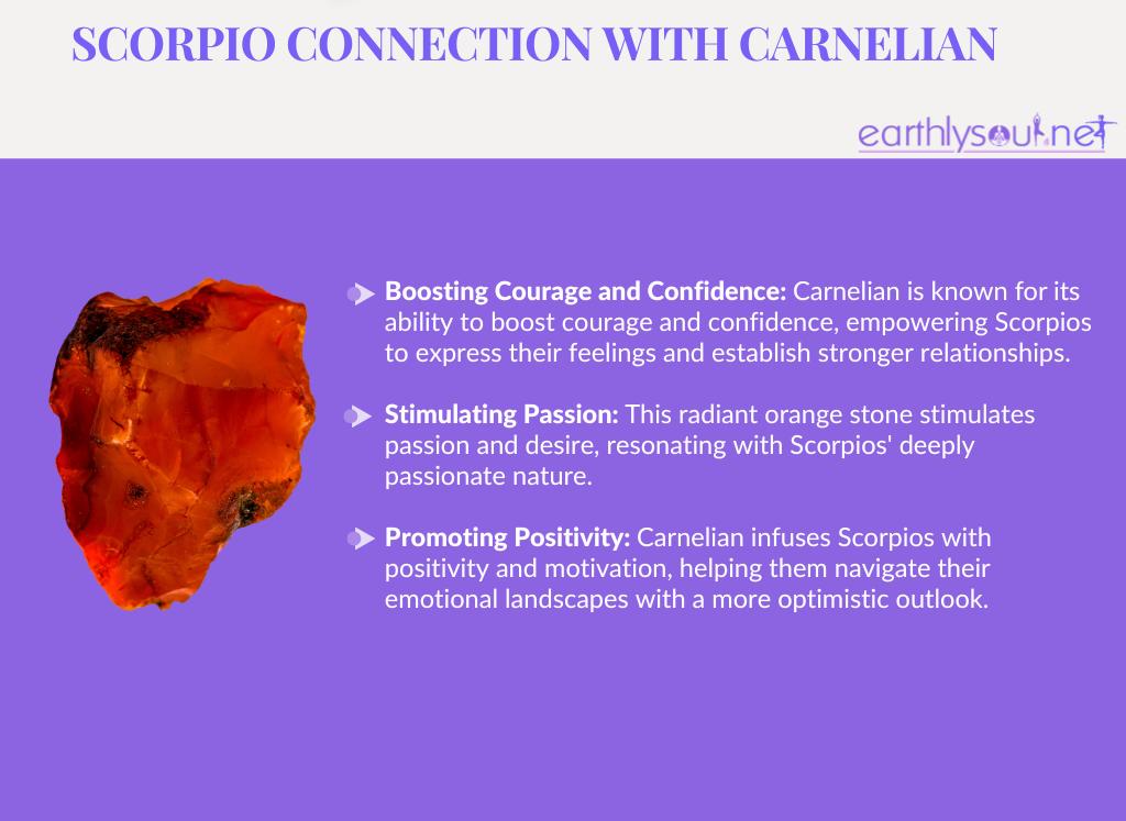 Carnelian for scorpios: boosting courage and confidence, stimulating passion, and promoting positivity