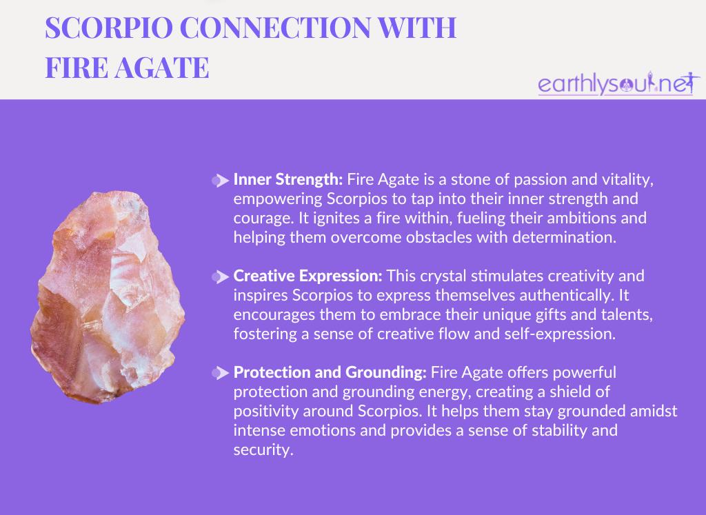 Fire agate for scorpios: inner strength, creative expression, protection and grounding