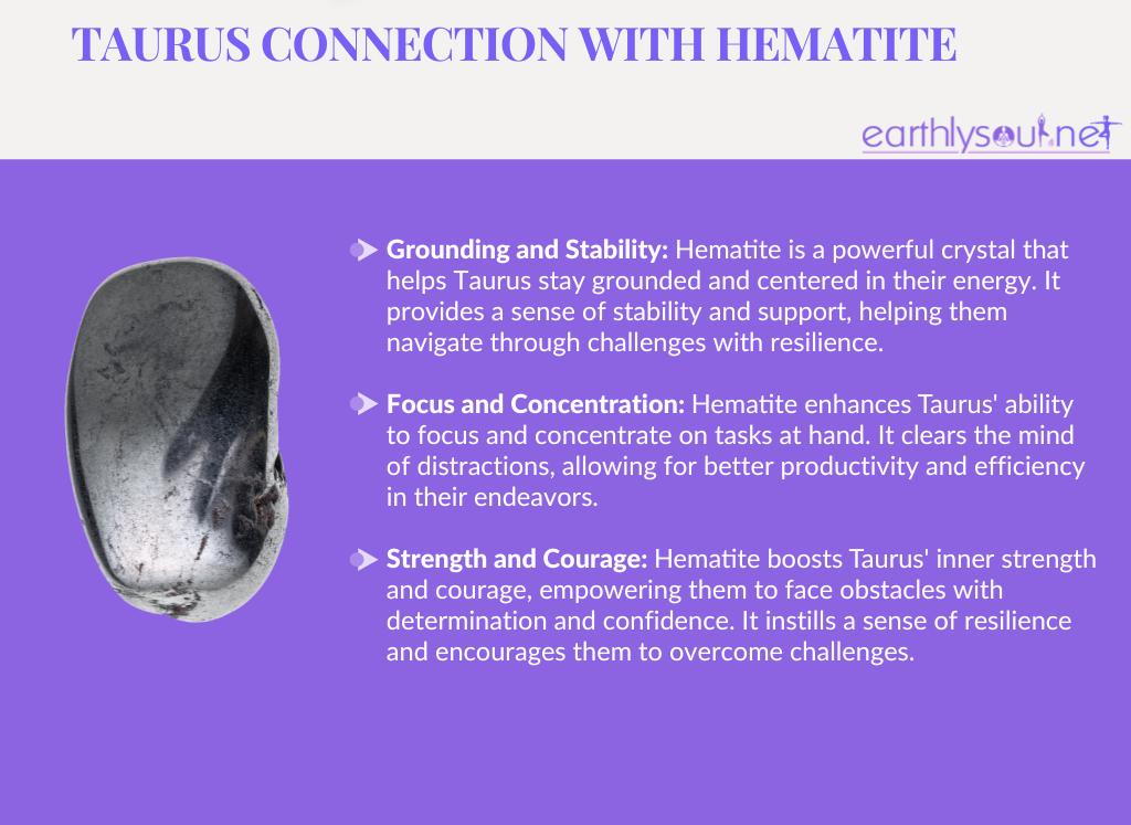 Hematite for taurus: grounding, focus, and strength