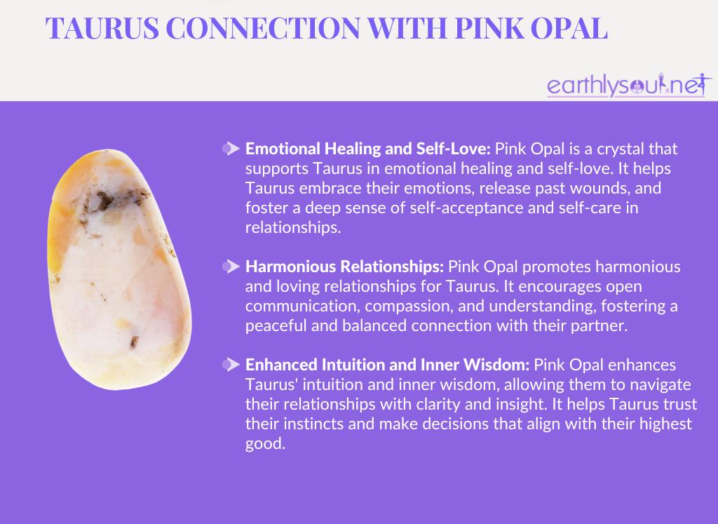Pink opal for taurus: emotional healing, harmonious relationships, and enhanced intuition