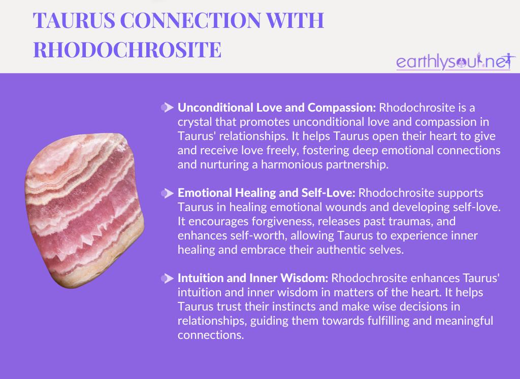 Rhodochrosite for taurus: unconditional love, emotional healing, and intuition