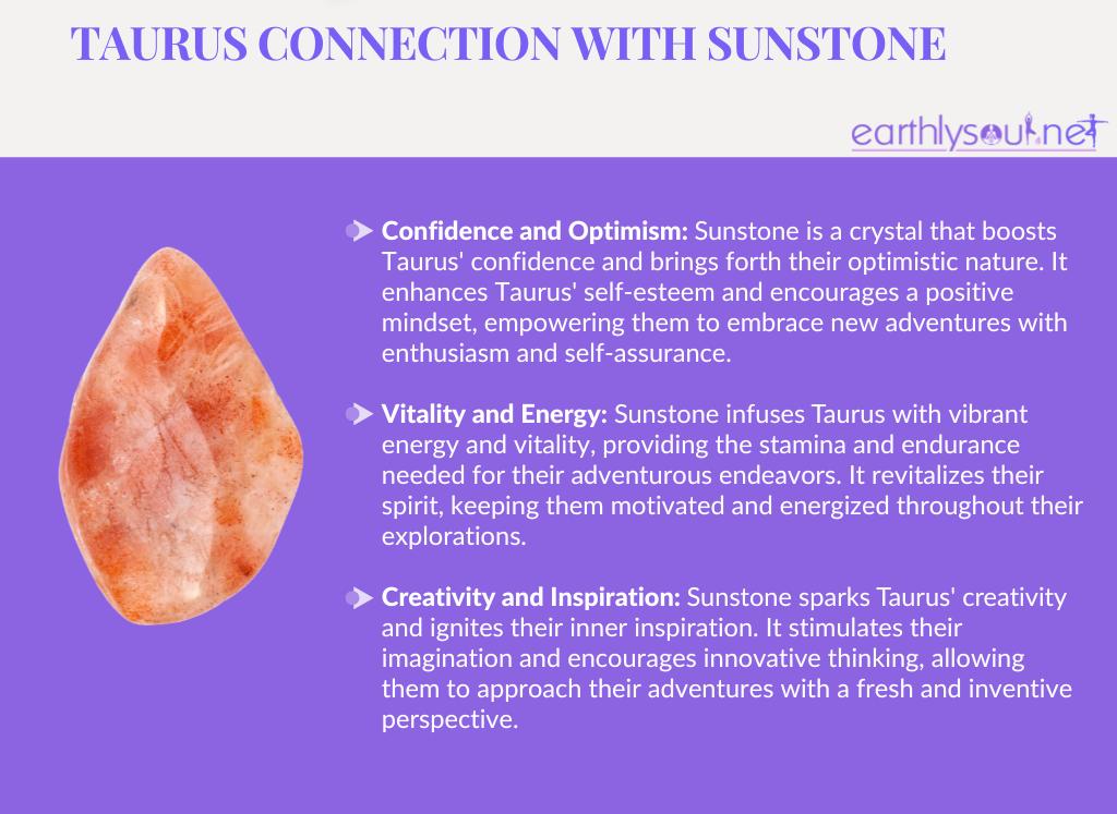 Sunstone for taurus: confidence, vitality, and creativity