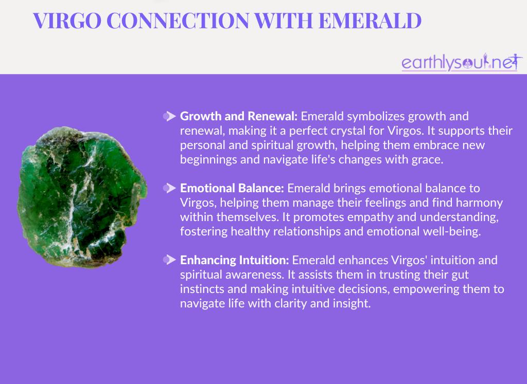 Emerald for virgos: growth and renewal, emotional balance, enhancing intuition