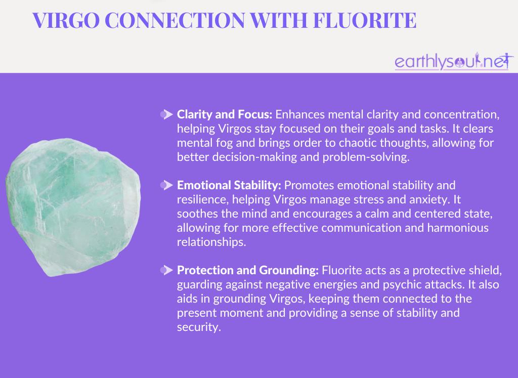 Fluorite for virgos: clarity and focus, emotional stability, protection and grounding