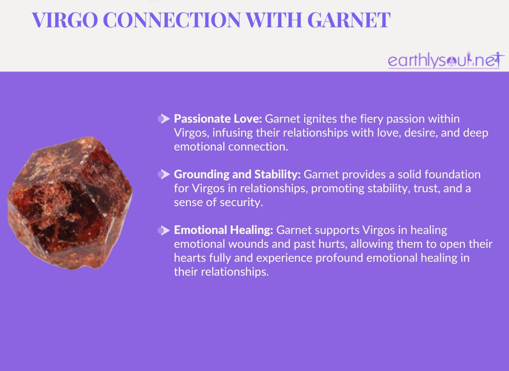 Garnet for virgos: passionate love, grounding and stability, and emotional healing