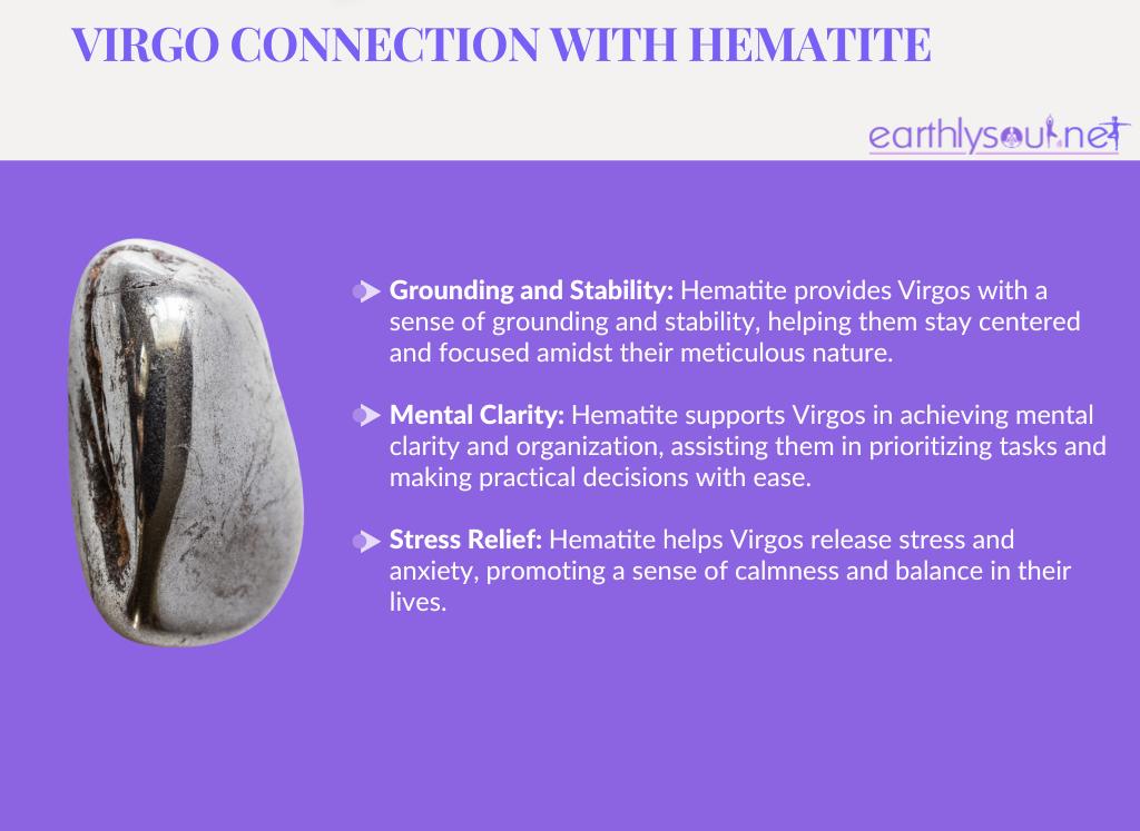 Hematite for virgo: grounding and stability, mental clarity, and stress relief