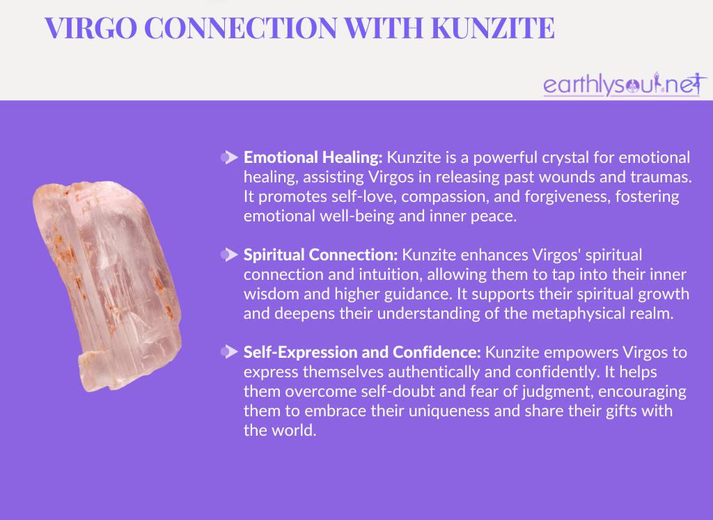 Kunzite for virgos: emotional healing, spiritual connection, self-expression and confidence