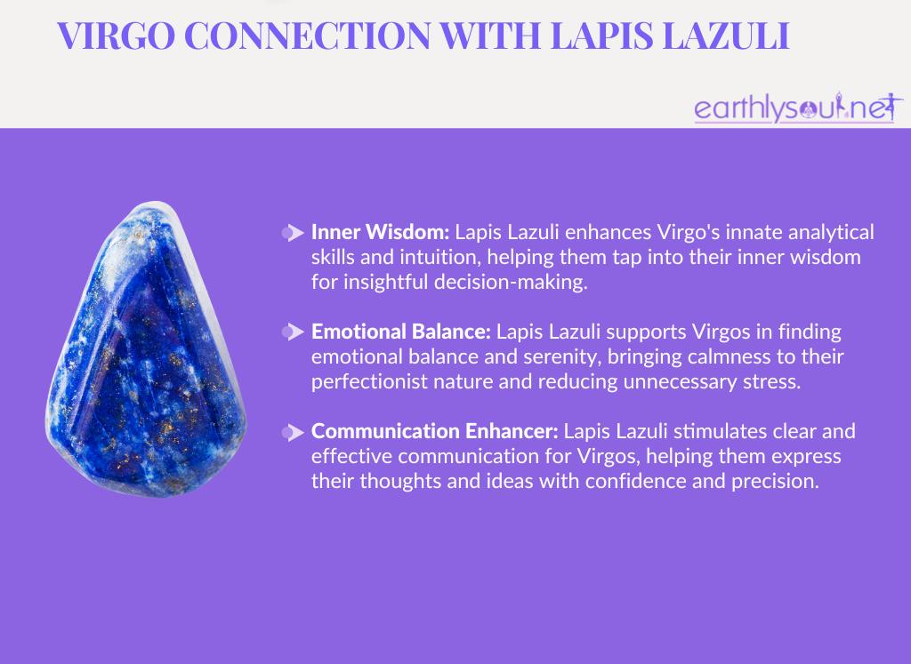 Lapis lazuli for virgo: inner wisdom, emotional balance, and enhanced communication
