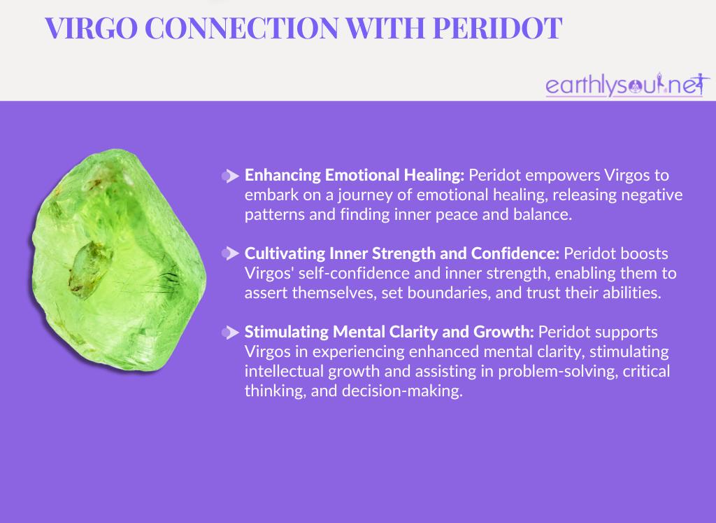 Peridot for virgos: enhancing emotional healing, cultivating inner strength, and stimulating mental clarity