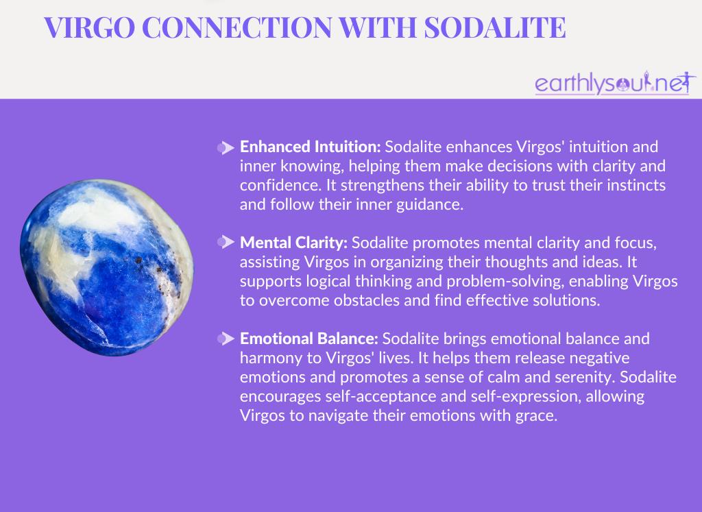 Sodalite for virgos: enhanced intuition, mental clarity, emotional balance