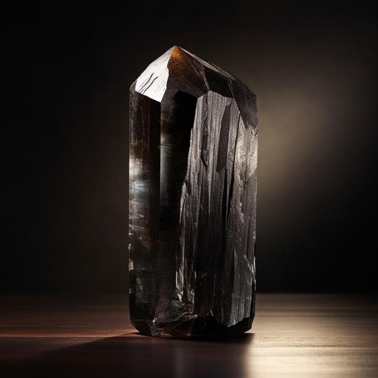 Black-tourmaline-crystal-light-background-cool-light